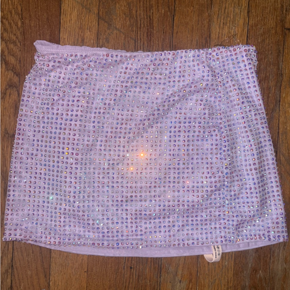 Oh Polly Lavender Sequin Mini Skirt